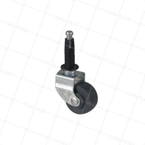 ROULETTE D’AMEUBLEMENT PIVOTANTE À TIGE DIAMÈTRE 30 MM CHARGE 15 KG - S40PP 30 • Caujolle