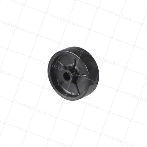 ROUE EN NYLON NOIR DIAMETRE 50 MM CHARGE 35 KG POUR AXE DE 8 MM - GAL 50 S21PP • Caujolle