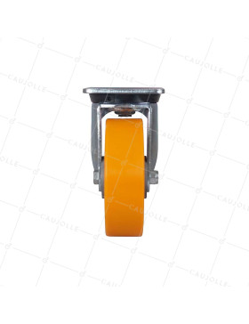 ROULETTE PIVOTANTE POLYURÉTHANE JANTE ALUMINIUM DIAMÈTRE 160 MM CHARGE 500KG - S76AR 160