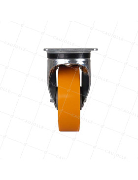 Castor WITH POLYURETHANE BRAKE ALUMINUM RIM DIAMETER 160 MM LOAD 500KG - S76AR 160AF