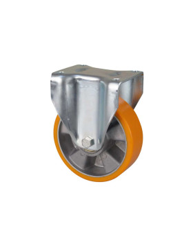 ROULETTE FIXE POLYURÉTHANE JANTE ALUMINIUM DIAMÈTRE 160 MM CHARGE 500KG - S77AR 160