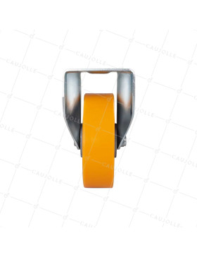 ROULETTE FIXE POLYURÉTHANE JANTE ALUMINIUM DIAMÈTRE 160 MM CHARGE 500KG - S77AR 160