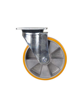 ROULETTE PIVOTANTE POLYURÉTHANE JANTE ALUMINIUM DIAMÈTRE 200 MM CHARGE 500KG - S76AR 200