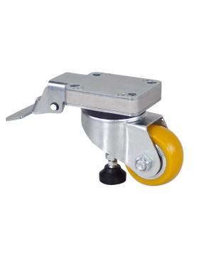 Castor FIXED PEDAL STOP WHEEL LOAD 200 KG DIAMETER 75 MM - SUPER STOP 75 PU