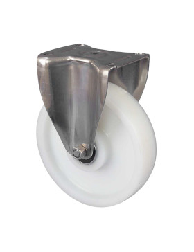 Castor STAINLESS STEEL FIXED 304 DIAMETER 200 MM LOAD 1000 KG - STAINLESS STEEL FIXED RENF 200