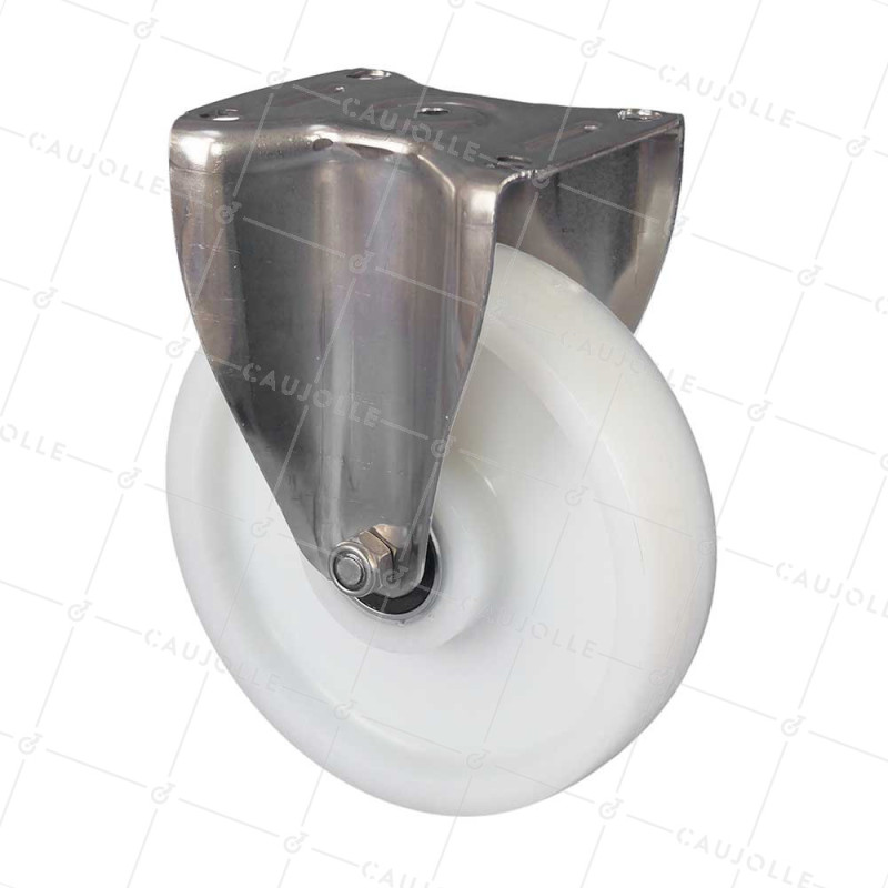 Castor STAINLESS STEEL FIXED 304 DIAMETER 200 MM LOAD 1000 KG - STAINLESS STEEL FIXED RENF 200