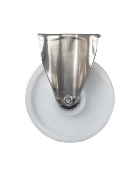 Castor STAINLESS STEEL FIXED 304 DIAMETER 200 MM LOAD 1000 KG - STAINLESS STEEL FIXED RENF 200