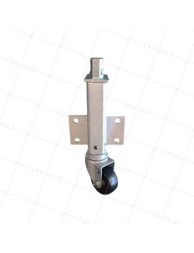 Castor LIFTING WITH 80 MM OF TRAVEL DIAMETER 75 MM LOAD 150 KG • Caujolle