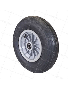 ROUE DE BROUETTE GONFLABLE DIAMÈTRE 400 MM CHARGE 150 KG POUR AXE DE 20 MM AVEC ROULEMENT A BILLES - S1006P 400 4PR LIGNE VELOCE RB20 LM77 • Caujolle