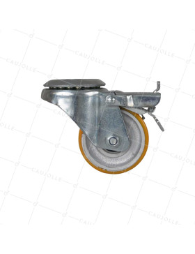 ROULETTE DE CRIC DE VOITURE DIAMÈTRE 80 MM A FREIN CHARGE 225 KG - S74 O 80 SFPU AF