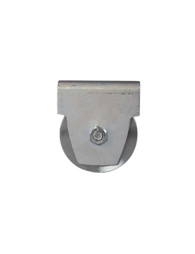 ROUE DE PORTAIL AVEC SUPPORT À VISSER OU SOUDER DIAMÈTRE 80 MM POUR RAIL ROND DE 16 MM CHARGE 300 KG - MTSP GR 80 A
