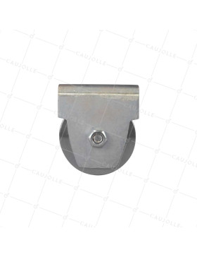 ROUE DE PORTAIL AVEC SUPPORT À VISSER OU SOUDER DIAMÈTRE 80 MM POUR RAIL TRIANGULAIRE CHARGE 300 KG - MTSP GV 80 A