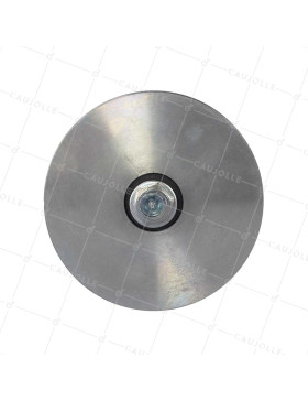 WIDE GATE WHEEL WITH SQUARE GROOVE DIAMETER 160 MM FOR SQUARE RAIL OF 20 MM LOAD 1.6T AXLE 16 MM - GAGC160L