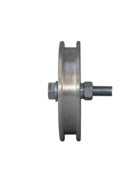 WIDE GATE WHEEL WITH SQUARE GROOVE DIAMETER 160 MM FOR SQUARE RAIL OF 20 MM LOAD 1.6T AXLE 16 MM - GAGC160L