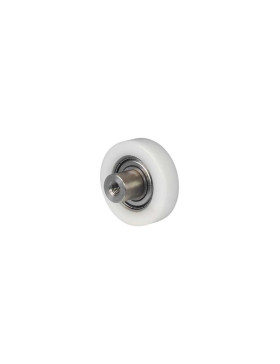 LINEAR GUIDE WHEEL IN POM DIAMETER 42 MM WITH THREADED AXLE M6 STAINLESS STEEL 304