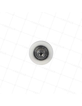 ROUE DE GUIDAGE LINÉAIRE EN POM DIAMÈTRE 42 MM AVEC AXE TARAUDÉ M6 INOX 304