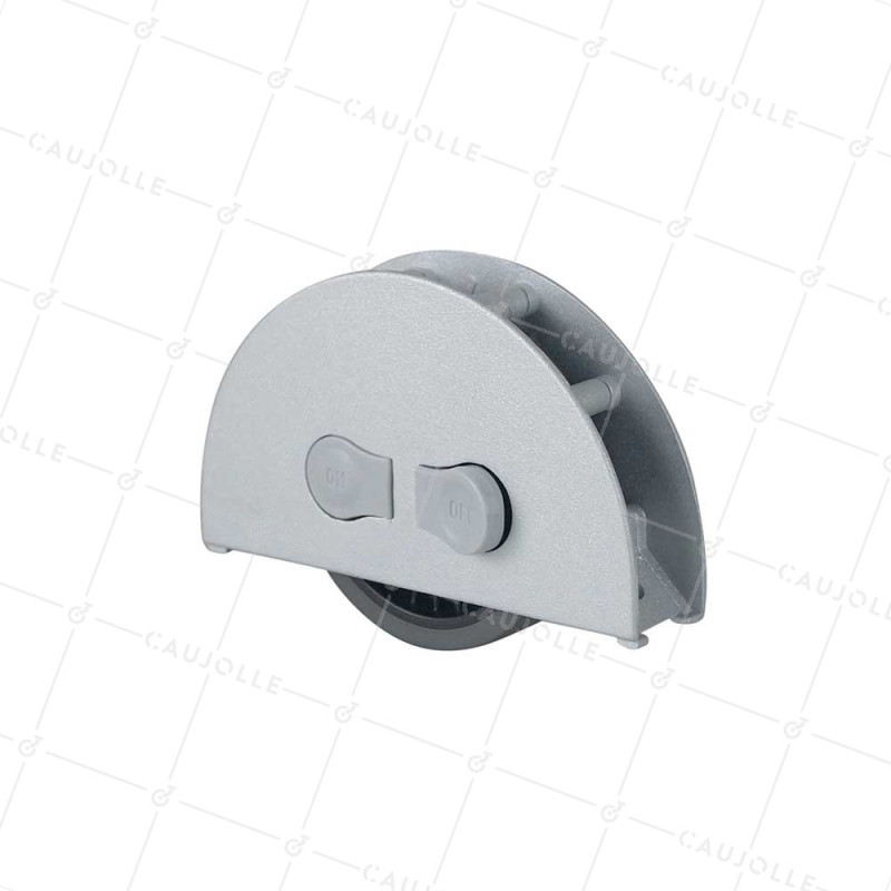 ROULETTE ENCASTRABLE POUR PORTE COULISSANTE EN BOIS 18 MM DE LARGE CHARGE 80 KG - NAPO