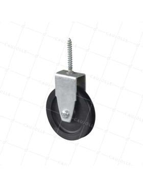 PULLEY WITH SCREW FOR 8 MM DIAMETER CABLE 70 MM LOAD 60 KG - PTF70B • Caujolle