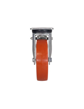 ROULETTE DE MANUTENTION PIVOTANTE A FREIN EN NYLON/POLYURÉTHANE DIAMÈTRE 200 MM CHARGE 300 KG - S74NP 200AF