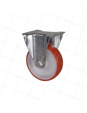 ROULETTE FIXE DE MANUTENTION EN NYLON/POLYURÉTHANE DIAMÈTRE 150 MM CHARGE 300 KG - S75NP 150 • Caujolle