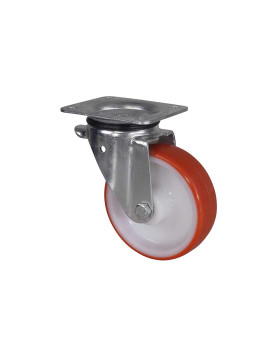 ROULETTE DE MANUTENTION EN NYLON/POLYURÉTHANE DIAMÈTRE 150 MM CHARGE 300 KG - S74NP 150