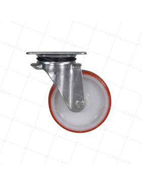 ROULETTE DE MANUTENTION EN NYLON/POLYURÉTHANE DIAMÈTRE 150 MM CHARGE 300 KG - S74NP 150