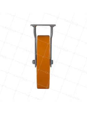 ROULETTE FIXE POLYURÉTHANE RENFORCÉE JANTE FONTE DIAMÈTRE 250 MM CHARGE 1400KG - S81 250F