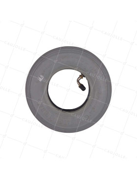 ENSEMBLE ANTI-TRACE PNEU LIGNÉ + CHAMBRE À AIR DIAMÈTRE 200 MM (200 x 50) 2 PLIS VALVE PARALLELLE 7768