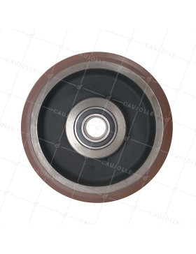 ROUE EN POLYURETHANE HAUTE RESISTANCE A L'EAU DIAMETRE 300 MM CHARGE 2400 KG-SFVK 300X100 LM100 RB45