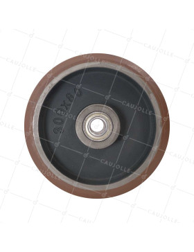 ROUE EN POLYURETHANE A DISSIPATION DE CHALEUR DIAMETRE 300 MM CHARGE 2400 KG SFKV 300X80 LM86 RB30
