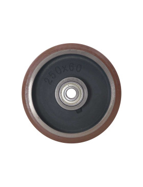 Wheel IN HIGH-SPEED POLYURETHANE DIAMETER 250 MM LOAD 1500 KG - SFVK 250/60 RB25 LM65