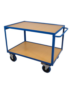 CHARIOT DE MAGASINAGE ROUE ANTI TACHES CHARGE 300 KG PLATEAU 1200X800