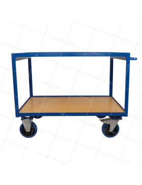 CHARIOT DE MAGASINAGE ROUE ANTI TACHES CHARGE 300 KG PLATEAU 1200X800