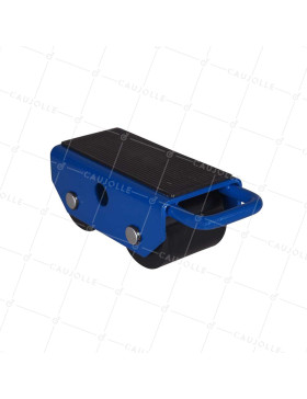 PATIN ROULANT EN ACIER CHARGE 2500 KG AVEC CAOUTCHOUC ANTIDERAPANT • Caujolle