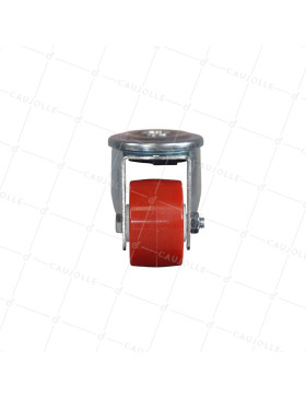 Castor HANDLING WHEEL WITH Bolt hole 12 MM DIAMETER 60 MM LOAD 120 KG NYLON POLYURETHANE-S2NP
