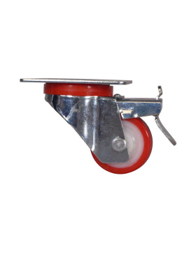 Castor LOW DIAMETER 60 MM HEAVY LOAD 120 KG WITH NYLON POLYURETHANE BRAKE