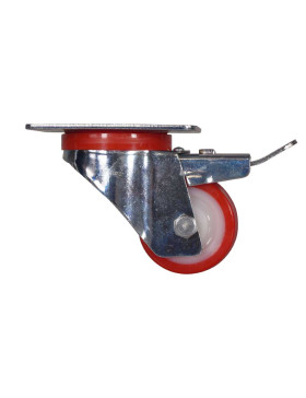 Castor LOW DIAMETER 60 MM HEAVY LOAD 120 KG WITH NYLON POLYURETHANE BRAKE