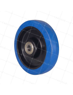 ROUE INDUSTRIELLE EN CAOUTCHOUC SOUPLE SILENCIEUX DIAMETRE 200 MM ALESAGE 20 MM • Caujolle