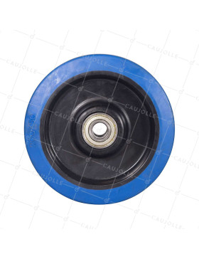 ROUE INDUSTRIELLE EN CAOUTCHOUC SOUPLE SILENCIEUX DIAMETRE 200 MM ALESAGE 20 MM