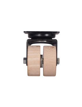 50 MM WOOD CASTOR 50 KG LOAD FROM FRENCH FOREST - S170 BLACK P