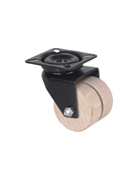 50 MM WOOD CASTOR 50 KG LOAD FROM FRENCH FOREST - S170 BLACK P