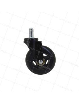 Castor FOR GAMER CHAIR WITH SMOOTH STEM DIAMETER 75 MM LOAD 40 KG - S49 PU 75 TL11