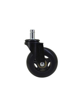 Castor FOR GAMER CHAIR WITH SMOOTH STEM DIAMETER 75 MM LOAD 40 KG - S49 PU 75 TL11