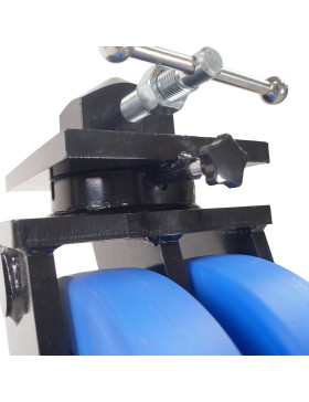 Castor OF BLUE NYLON CONTAINER DOUBLE 305 MM EXTREME LOAD 10000 KG REINFORCED FORK - CENTAURE SERIES