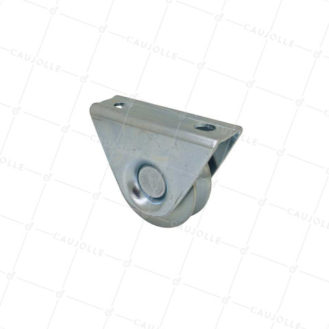 Wheel GATE WITH SCREW OR WELD SUPPORT DIAMETER 60 MM FOR UNIVERSAL TRIANGULAR RAIL LOAD 250 KG - MTSP GV60A • Caujolle