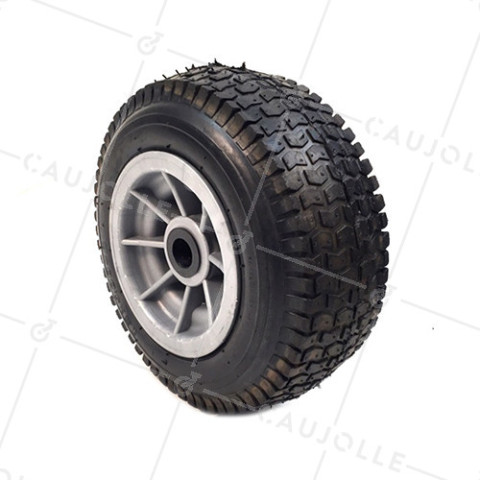 INFLATED WHEEL WITH LUGS DIAMETER 310 MM LOAD 200KG AXLE 20 MM - DUMPER WHEEL 13x5.00-6 L20/90 • Caujolle