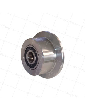 ROUE DE WAGON EN ACIER DIAMÈTRE 100 MM POUR RAILS DE 30 MM CHARGE 500 KG AXE 20 MM - ROUE WAGON 100 • Caujolle