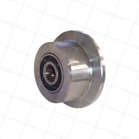Wheel OF STEEL WAGON WITH A DIAMETER OF 100 MM FOR 30 MM RAILS LOAD 500 KG AXLE 20 MM - Wheel WAGON 100 • Caujolle