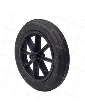 ROUE DE BROUETTE INCREVABLE DURE DIAMÈTRE 400 MM CHARGE 150KG AXE DE 14 MM - S605DP 400 L14 • Caujolle