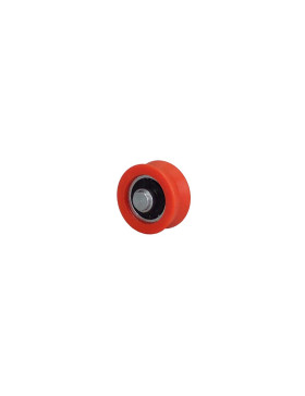SLIDING DOOR ROLLER 22 MM DIAMETER 20 KILOS LOAD V GROOVED WITH AXLE OF 6 MM